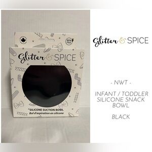 🆕GLITTER & SPICE - NWT - BLACK SILICONE SNACK BOWL